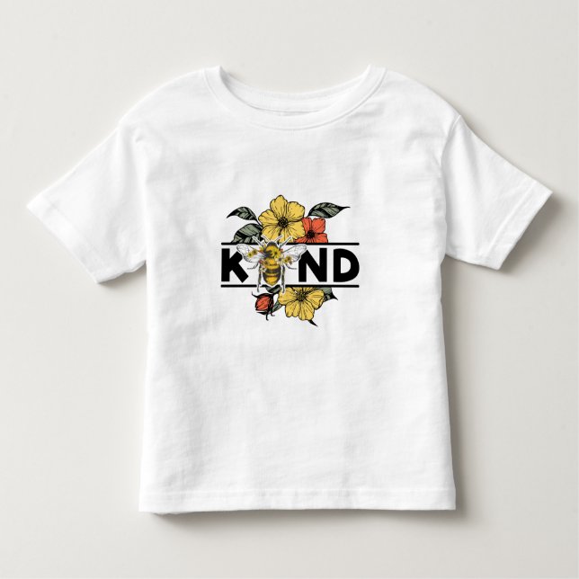 Camiseta De Bebé Kind Bee Kind Wild Flower (Anverso)