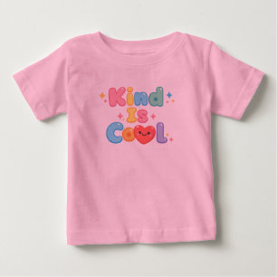 Camiseta De Bebé Kind es Genial Tipografía Retro Burbuja Pastel par