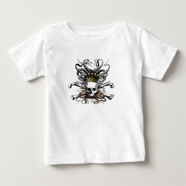 Camiseta De Bebé King Squid Skull Baby (Anverso)