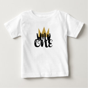 Camiseta De Bebé KING WILD ONE Gold Crown 1 Fiesta de cumpleaños