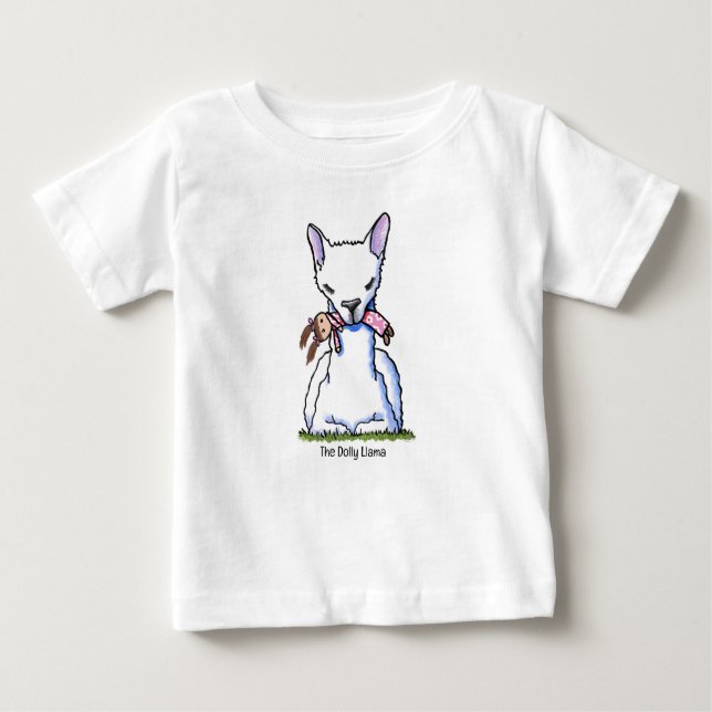 Camiseta De Bebé KiniArt Dolly Llama (Anverso)
