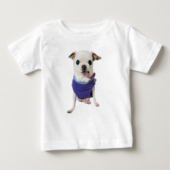 Camiseta De Bebé Kissy Chihuahua (Anverso)