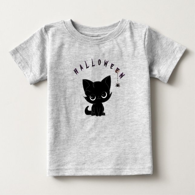 Camiseta De Bebé Kitten d'Halloween  (Anverso)