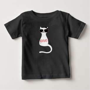 Camiseta De Bebé Kitten Me First Birthday Shirt