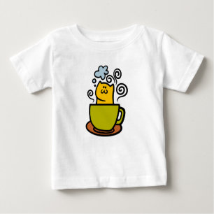 Camiseta De Bebé Kitty en una taza de café