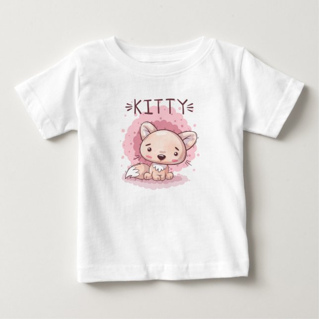 Camiseta de bebé Kitty linda (Anverso)