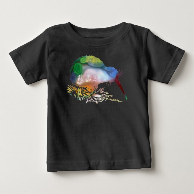Camiseta De Bebé Kiwi Bird Art (Anverso)