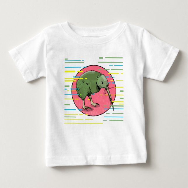 Camiseta De Bebé Kiwi Cute Nueva Zelanda (Anverso)