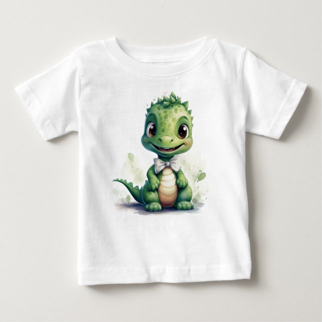 Camiseta De Bebé Kleine groene Dino (Anverso)