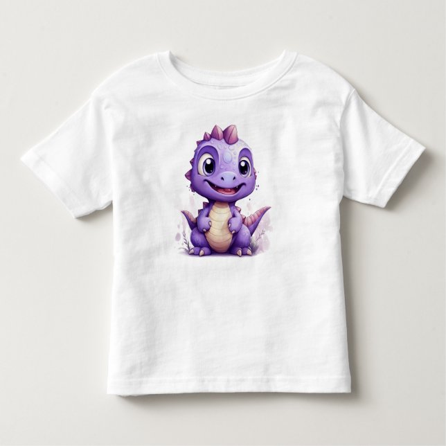 Camiseta De Bebé Kleine Paarse Dino (Anverso)
