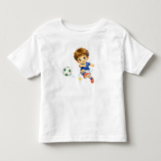 Camiseta De Bebé Kleiner Fußballer beim Schuss aufs Tor