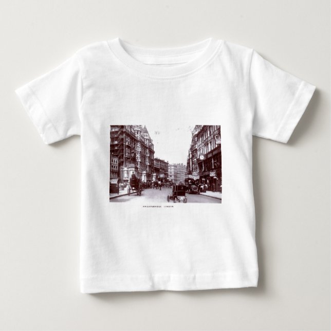 Camiseta De Bebé Knightsbridge, vintage 1910 de Londres (Anverso)