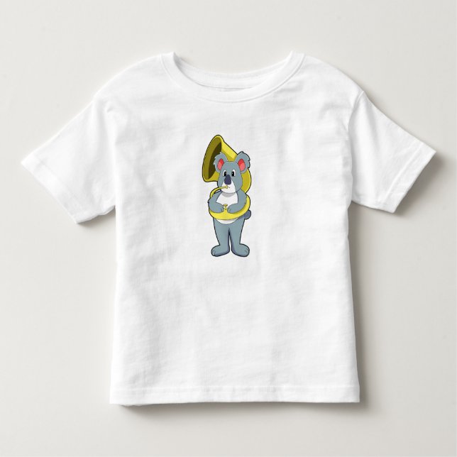 Camiseta De Bebé Koala bear at Music with Saxophone.PNG (Anverso)