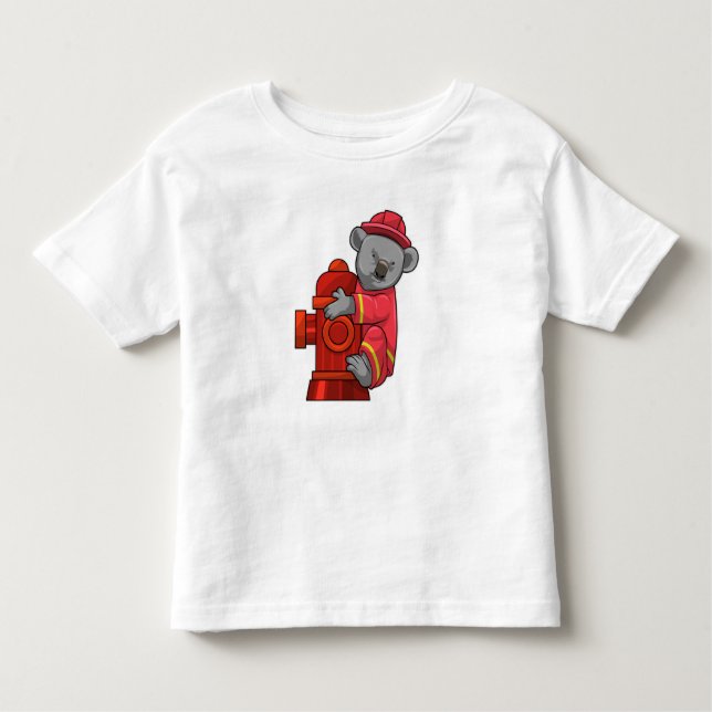 Camiseta De Bebé Koala como bombero con hidrógeno (Anverso)