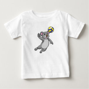 Camiseta De Bebé Koala como jugador de voleibol con balón de voleib