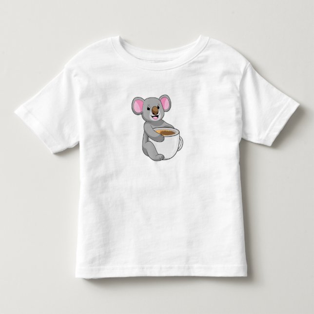 Camiseta De Bebé Koala con Copa de Café (Anverso)