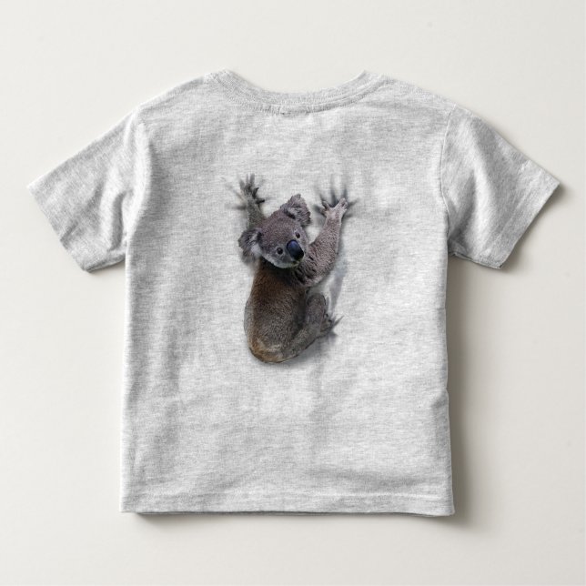 Camiseta De Bebé Koala Hang En Un Animal De Australia (Reverso)
