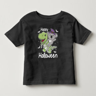 Camiseta De Bebé Koala Happy Halloween T-rex Mummy Costume