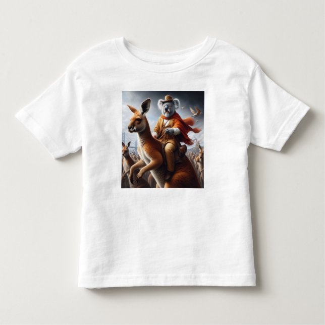 Camiseta De Bebé Koala Kangaroo Rider (Anverso)