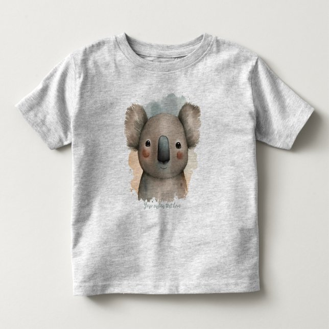 Camiseta De Bebé Koala lindo personalizado (Anverso)