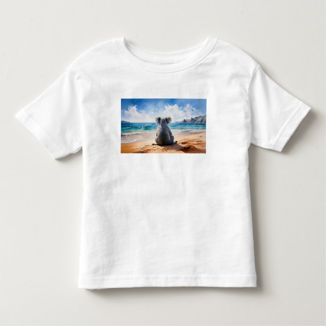 Camiseta De Bebé Koala mirando el océano (Anverso)