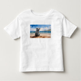 Camiseta De Bebé Koala mirando el océano