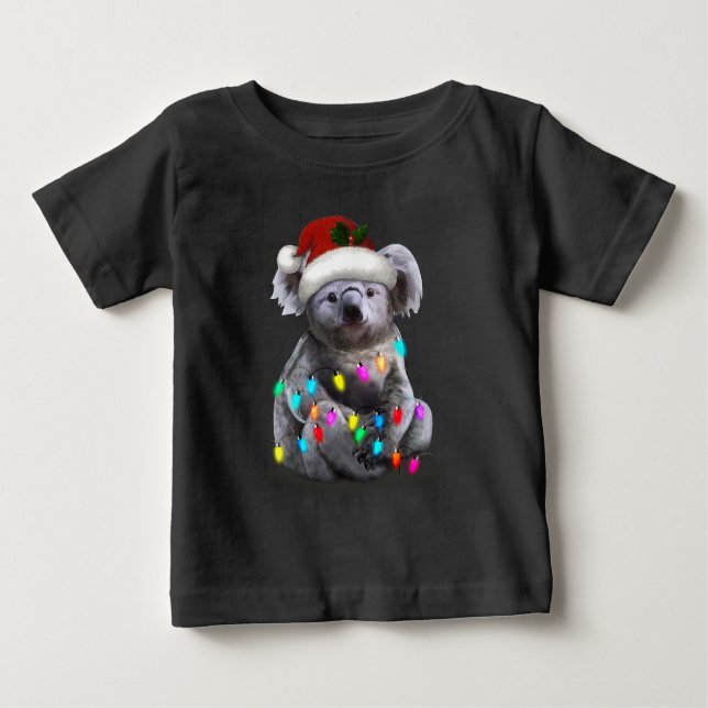 Camiseta De Bebé Koala Sentado Con Navidades Enfoca La Temporada De (Anverso)