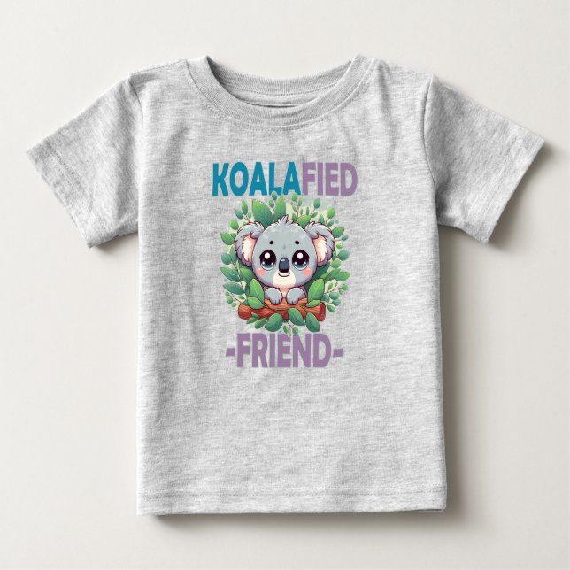 Camiseta De Bebé Koalafied Friend divertido juego de palabras Cute  (Anverso)
