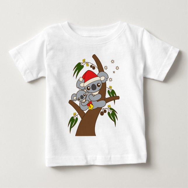 Camiseta De Bebé Koalas del navidad (Anverso)