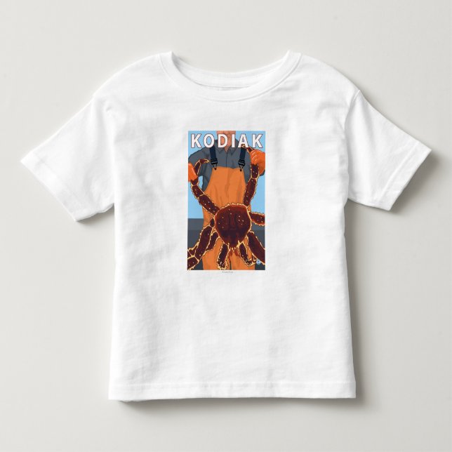 Camiseta De Bebé Kodiak, rey cangrejo de AlaskaAlaskan (Anverso)