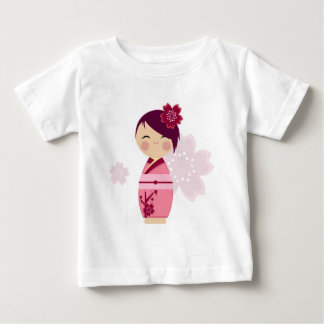 Camiseta De Bebé Kokeshi Sakura Baby Tee
