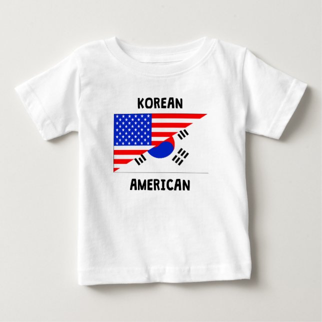 Camiseta De Bebé Korean American (Anverso)