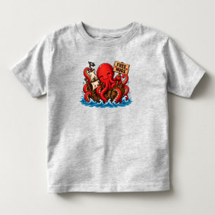 Camiseta De Bebé Kraken de Abrazos Gratis! Monstruo Marino DND Ador