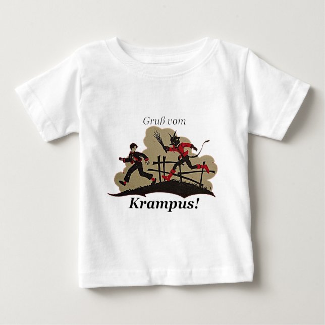 Camiseta De Bebé Krampus Chases Kid (Anverso)