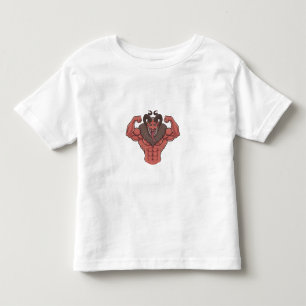 Camiseta De Bebé Krampus espeluznante de Navidad Flexionando múscul