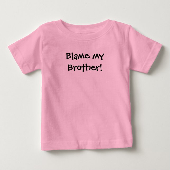 Camiseta De Bebé ¡KRW culpa a mi hermano! (Anverso)