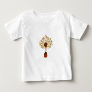 Camiseta De Bebé Kundan y ruby brooch