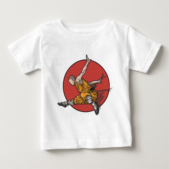 Camiseta De Bebé Kung-fu Ninja Curso de posgrado (Anverso)