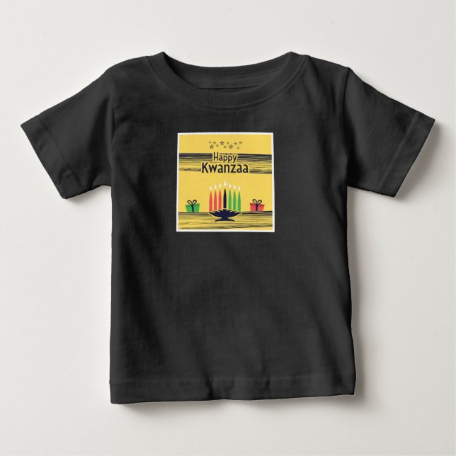 Camiseta De Bebé Kwanzaa Cute Black (Anverso)