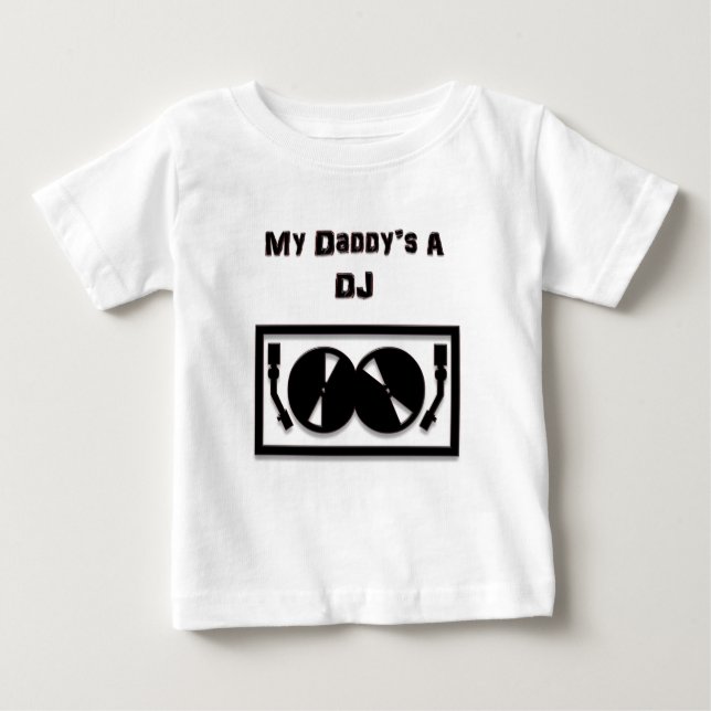 Camiseta De Bebé La A DJ de mi papá (Anverso)