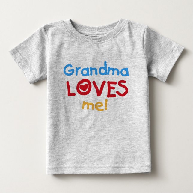 Camiseta De Bebé La abuela me ama (Anverso)