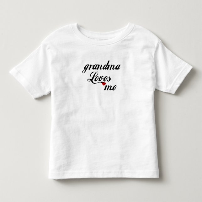 Camiseta De Bebé la abuela me ama (Anverso)