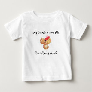 Camiseta De Bebé La abuela me ama a mi pequeña camiseta bebé
