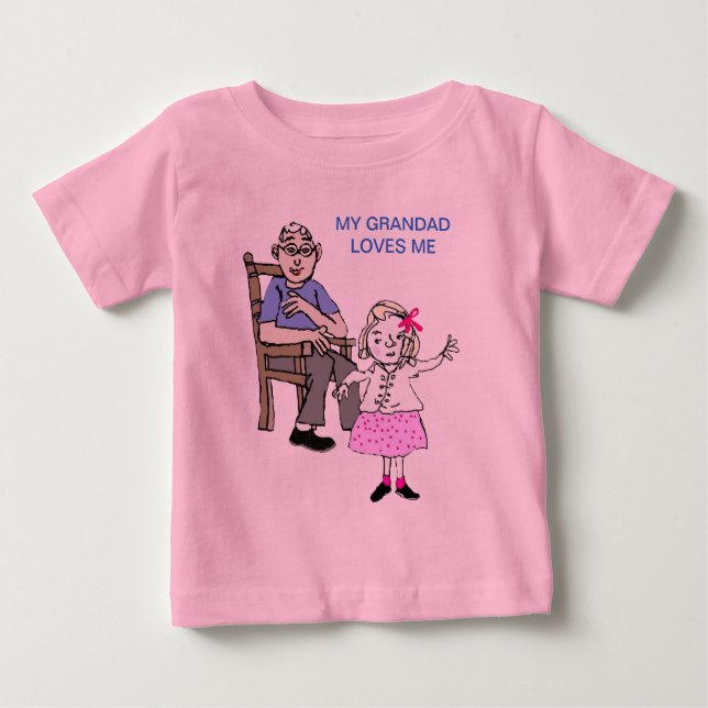Camiseta De Bebé La abuela me quiere (Anverso)
