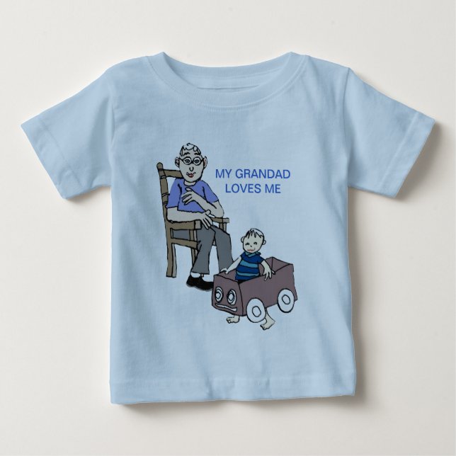 Camiseta De Bebé La abuela me quiere (Anverso)