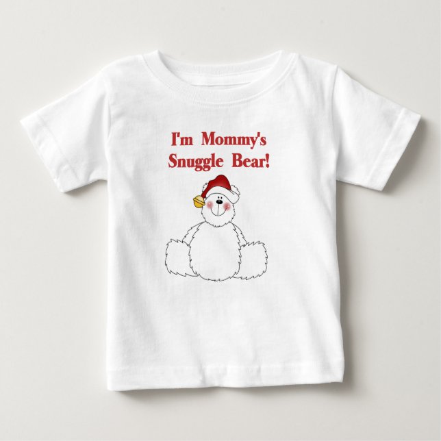 Camiseta De Bebé La acurrucarse de la mami Navidades (Anverso)