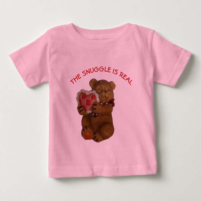 Camiseta De Bebé La acurrucarse es un verdadero osito de peluche (Anverso)