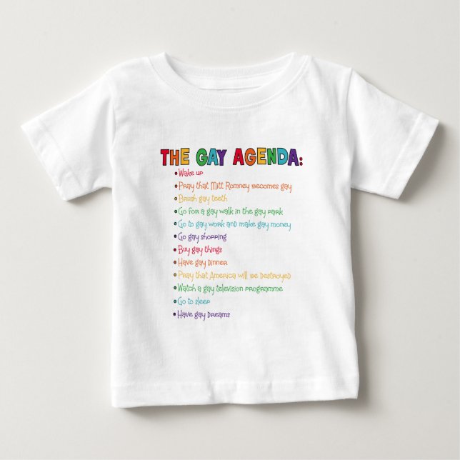 Camiseta De Bebé La agenda gay (Anverso)
