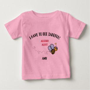 Camiseta De Bebé La alarma de la alergia alimentaria manosea la