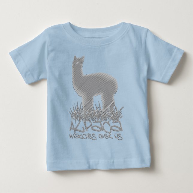 Camiseta De Bebé La Alpaca nos observa (Anverso)